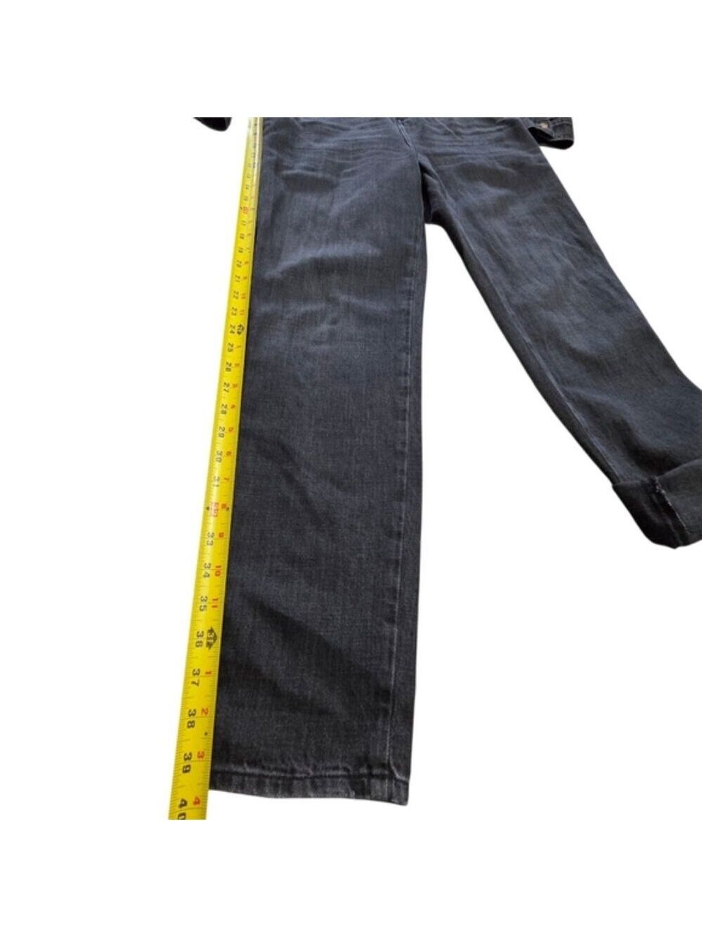 Own. Denim Boiler Suit Jumpsuit Washed Black Utility Button Coverall US 4 - Picture 10 of 11